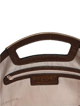 Borsa baghette rigata ORO E MARRONE - gallery 4