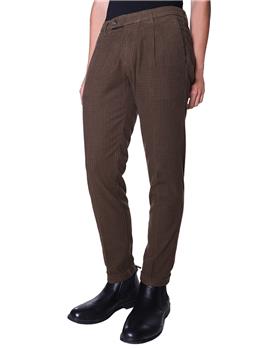 Pantalone re-hash mucha cotone PIEDE POOL BEIGE ROSSO BLU