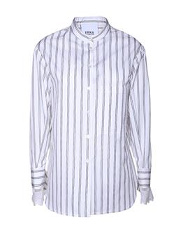 Camicia julia erika cavallini RIGA BLU E PANNA