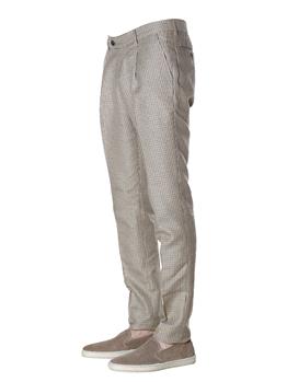 Pantalone re-hash piede pool CELESTE BEIGE MARRONE BLU