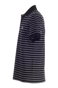 Polo rigata slim fit NERO E1
