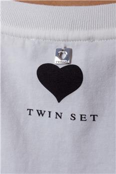 T-shirt twin set scritte BIANCO - gallery 5