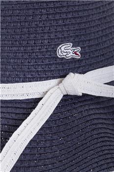 CAPPELLO LACOSTE DONNA PAGLIA BIANCO E BLU P2 - gallery 2