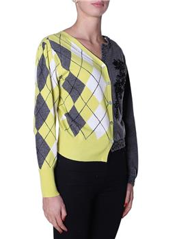 Cardigan semicouture cathryn GRIGIO E GIALLO - gallery 3