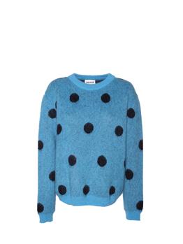 Maglia a pois semicouture AZZURRO E NERO - gallery 2