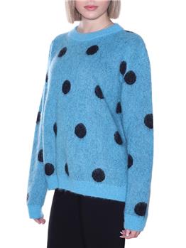 Maglia a pois semicouture AZZURRO E NERO - gallery 3