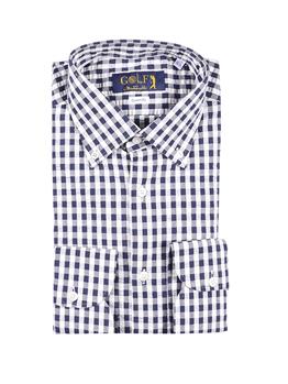 Camicia golf by montanelli BIANCO E BLU P1