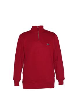 Felpa lacoste mezza zip BORDEAUX