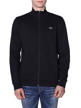 Felpa lacoste uomo full zip NERO
