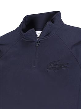 Felpa lacoste uomo 1/2 zip BLU - gallery 4