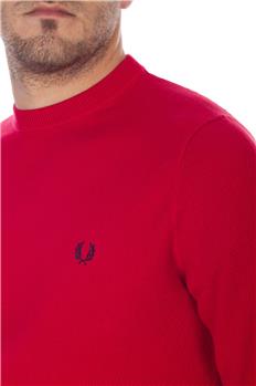 Maglia fred perry giro collo ROSSO - gallery 5