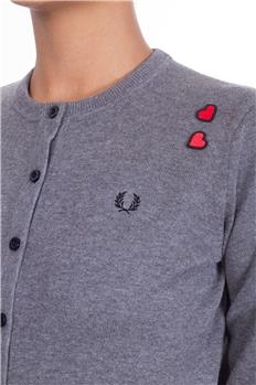 Cardigan fred perry cuori GRIGIO CHIARO Y7 - gallery 5