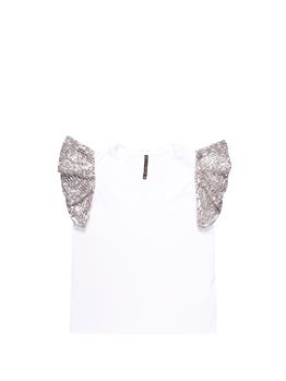 Blusa manila grace scollo v BIANCO - gallery 2