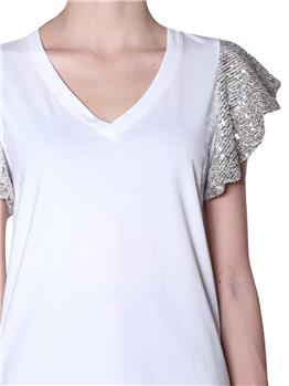 Blusa manila grace scollo v BIANCO - gallery 5