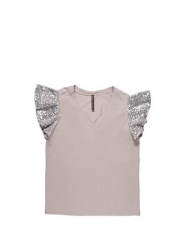 Blusa manila grace scollo v BEIGE