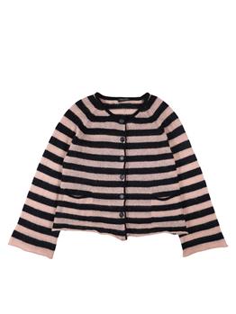 Twin set maglia aperta bottoni RIGATA NERA E ROSA
