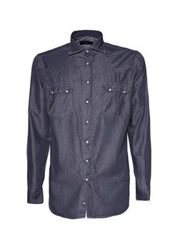 Camicia golf texana gabardina GRIGIO