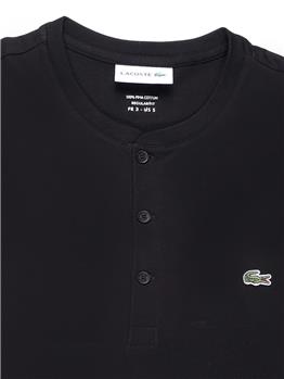 T-shirt lacoste 3 bottoni NERO - gallery 5