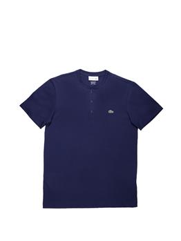 T-shirt lacoste 3 bottoni BLU