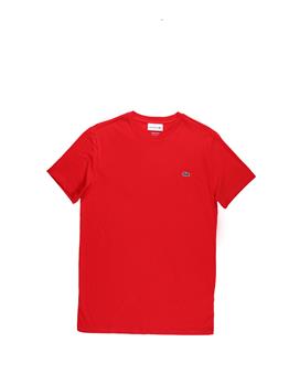 T-shirt lacoste cotone pima ROUGE