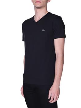 T-shirt lacoste scollo v blanc NERO - gallery 3