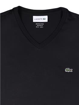 T-shirt lacoste scollo v blanc NERO - gallery 5