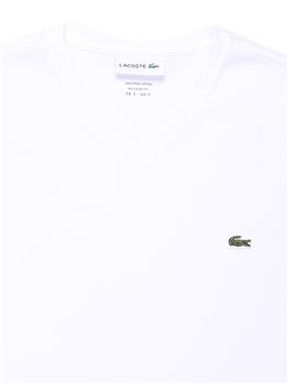 T-shirt lacoste scollo v blanc BIANCO - gallery 5
