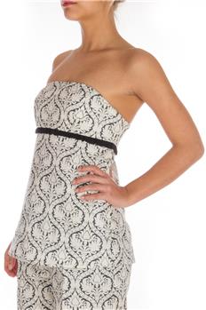Twin set top damascato BIANCO E NERO
