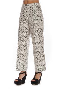 Twin set pantalone damascato BIANCO E NERO - gallery 2