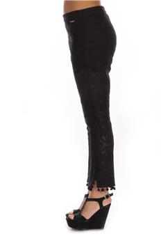 Twin set pantalone pizzo NERO - gallery 3