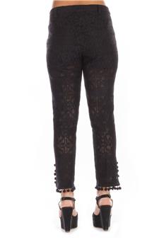 Twin set pantalone pizzo NERO - gallery 4