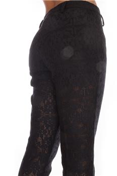 Twin set pantalone pizzo NERO - gallery 5