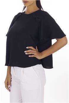 Blusa twin set mezza manica NERO