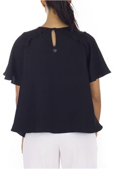 Blusa twin set mezza manica NERO - gallery 4