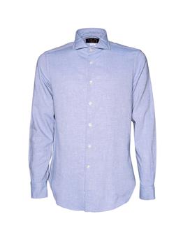 Camicia golf twill lavato CELESTE CHIARO