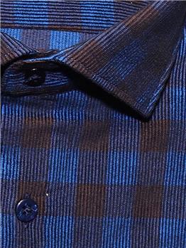 Camicia golf by montanelli MARRONE E BLUETTE - gallery 6