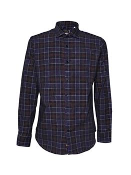 Camicia golf by montanelli BLU E MARRONE