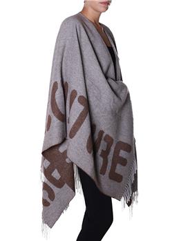 Poncho semicouture lauran CAFFE' E GRIGIO - gallery 3