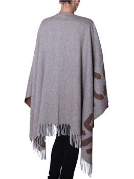 Poncho semicouture lauran CAFFE' E GRIGIO - gallery 4