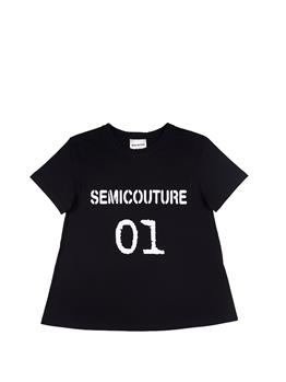 T-shirt semicouture classica NERO