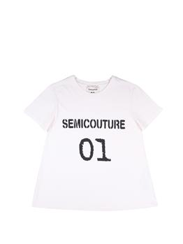 T-shirt semicouture classica BIANCO - gallery 2
