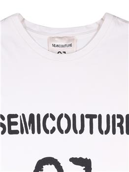 T-shirt semicouture classica BIANCO - gallery 5