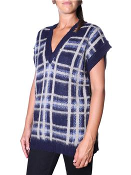 Gilet semicouture brigitte CHECK BLU - gallery 4