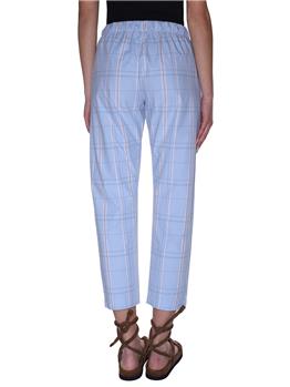 Pantalone buddy semicouture CELESTE RIGA BIANCA MARRONE - gallery 4