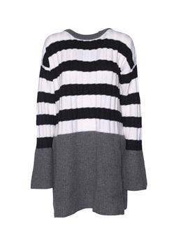Abito tess semicouture LATTE ANTRACITE