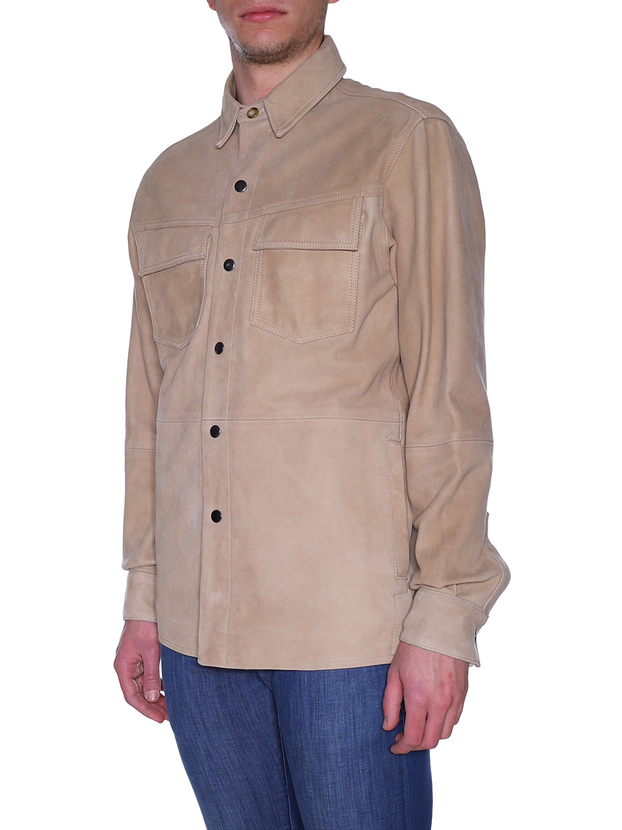 Camicia pelle uomo aspesi BEIGE