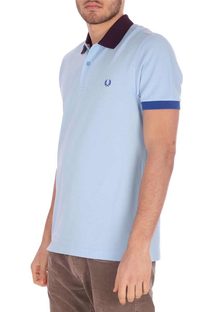 Polo fred perry uomo cotone BORDEAUX E AZZURRO