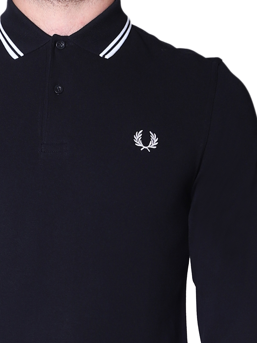 Polo fred perry manica lunga BLACK