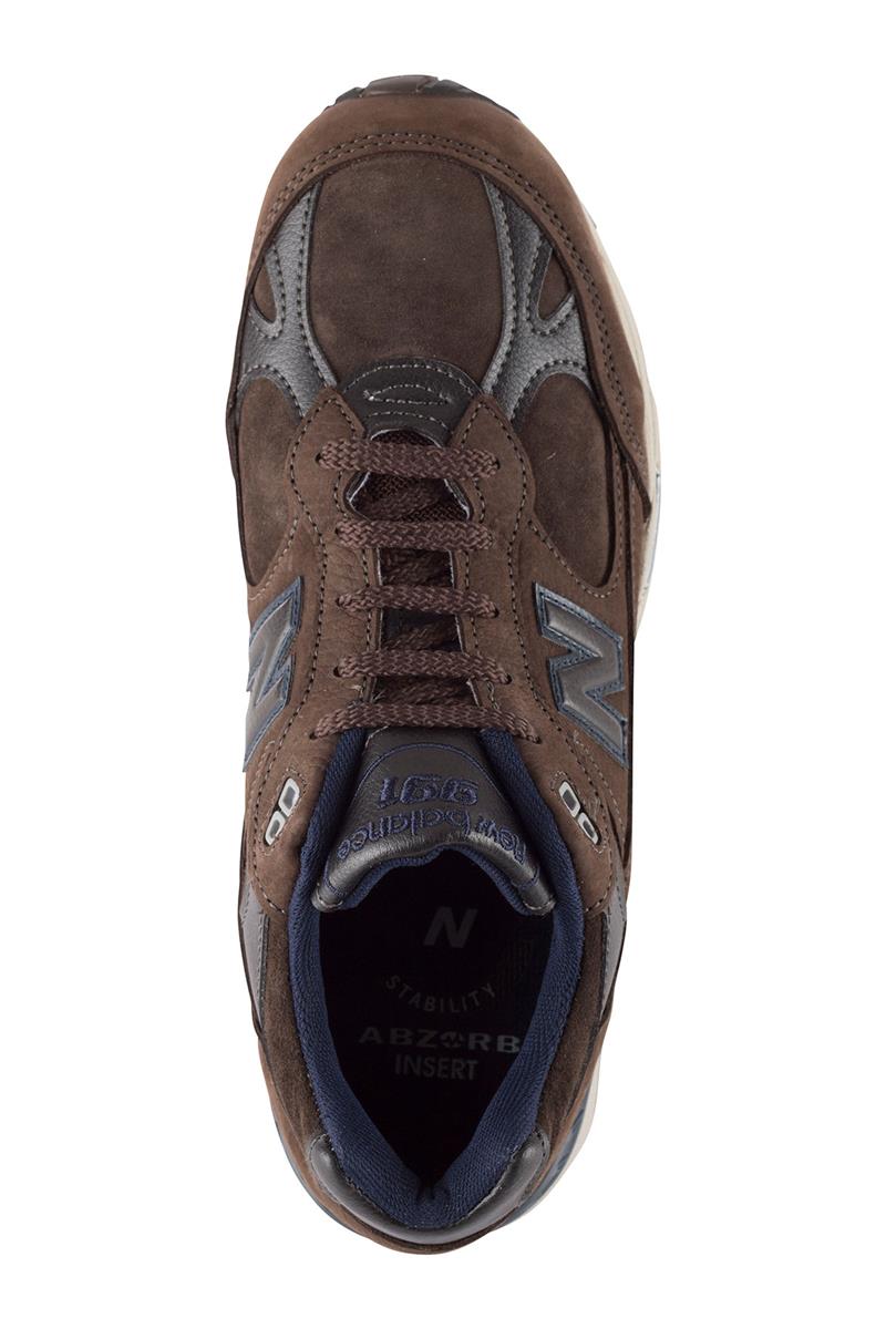 New balance 991 pelle marrone sale