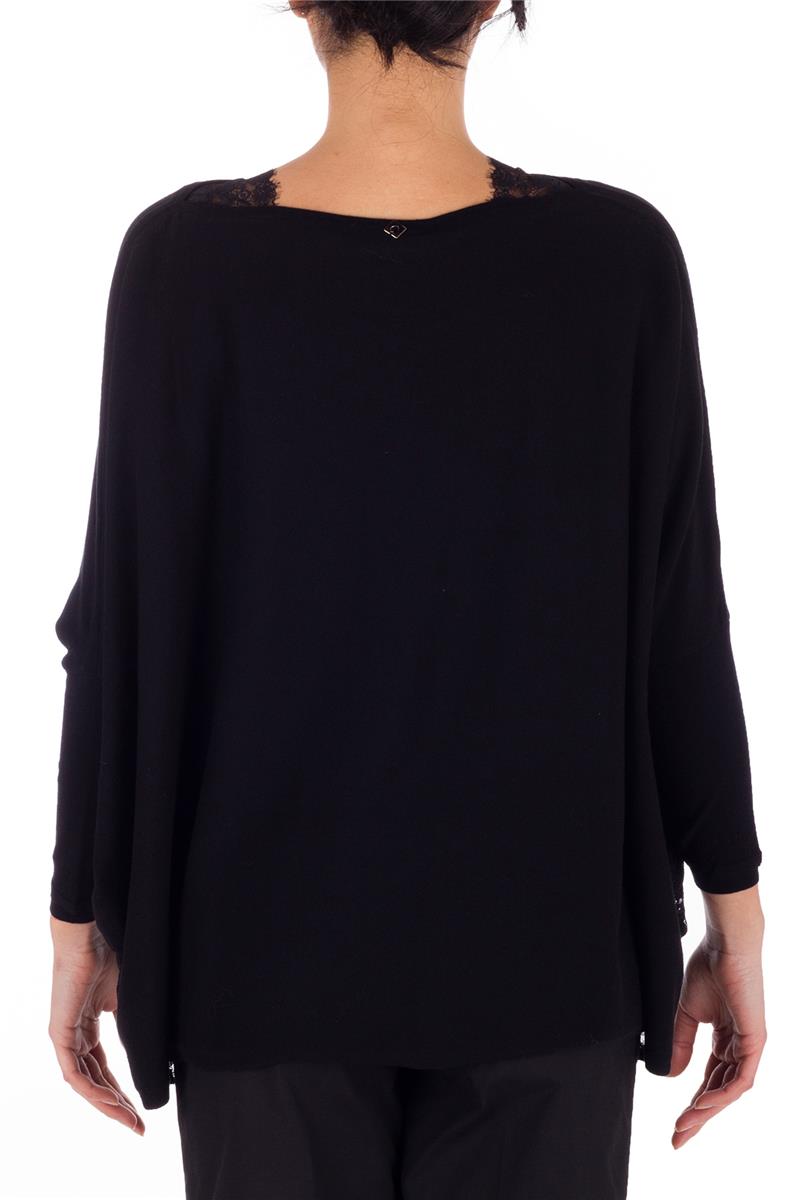 Maglia twin set maxi NERO